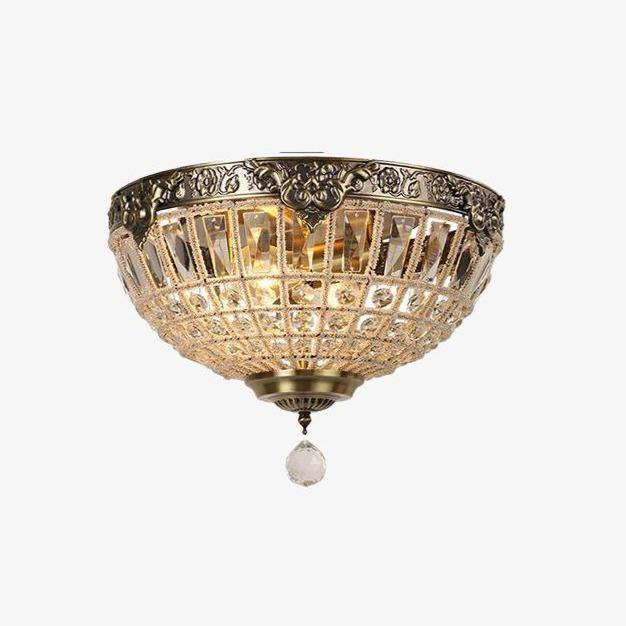 Plafonnier design à LED en verre cristal rétro Hotel