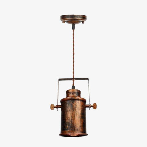Suspension design à LED avec abat-jour en métal rouillé