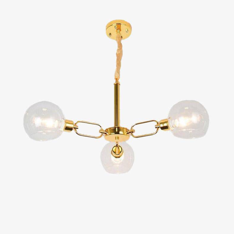 Lustre design à LED avec boules en verre Modern