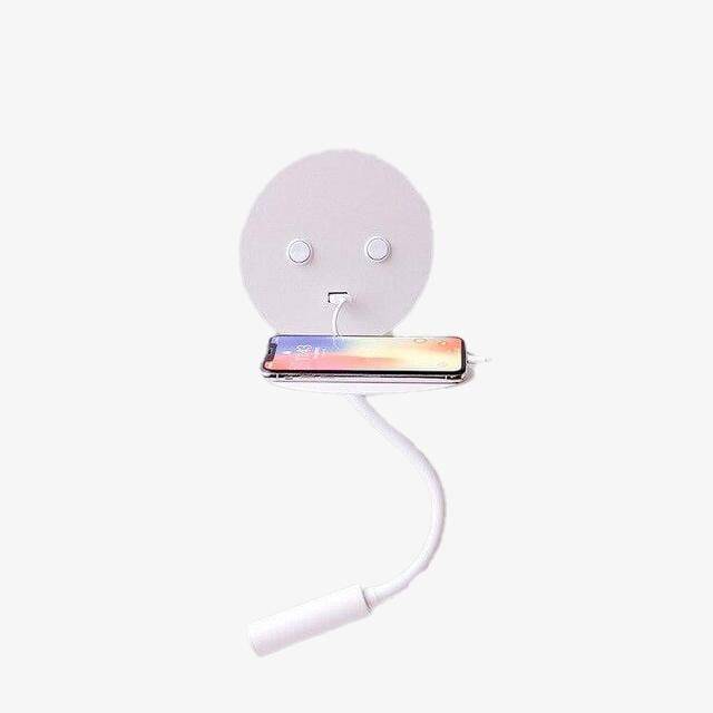 Applique à spot LED ajustable avec tablette et prise USB