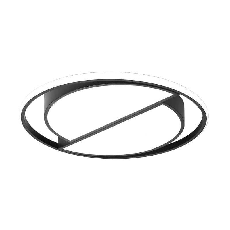 Plafonnier design LED demis-cercle décalés dans cercle Home