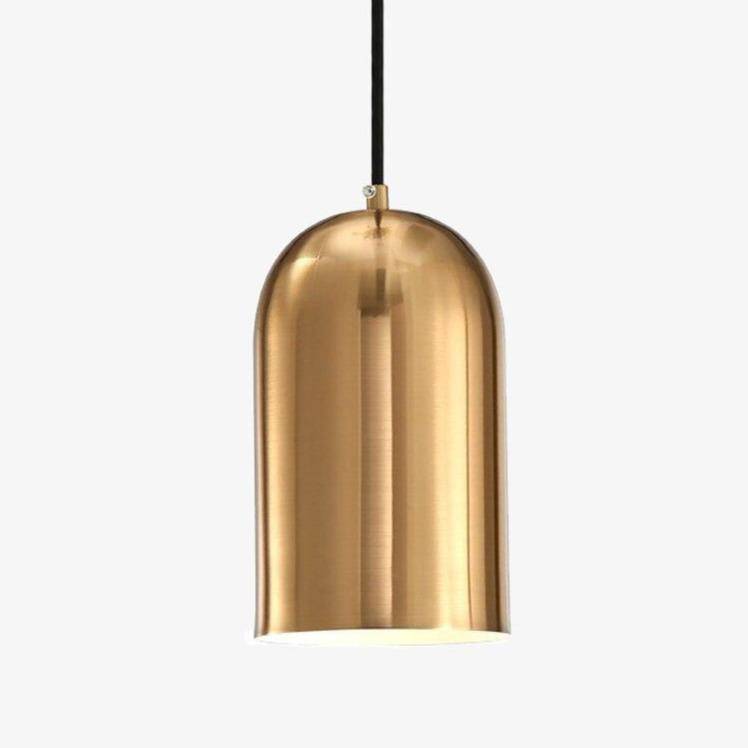 Suspension design LED avec cylindre doré arrondi Loft