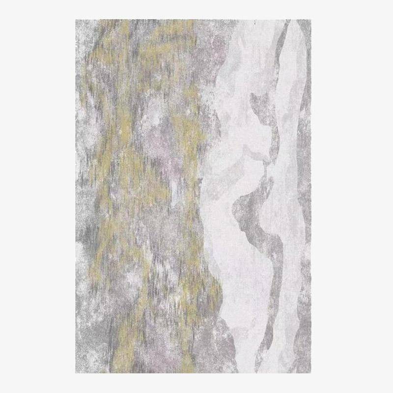 Tapis moderne rectangle au style abstrait gris