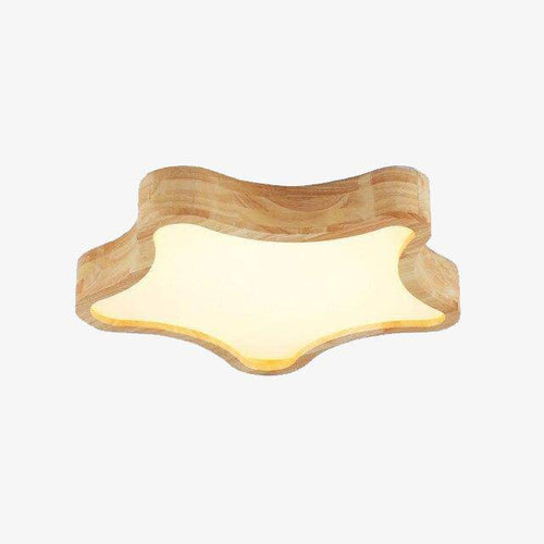 Plafonnier moderne LED en bois style petite étoile Luster