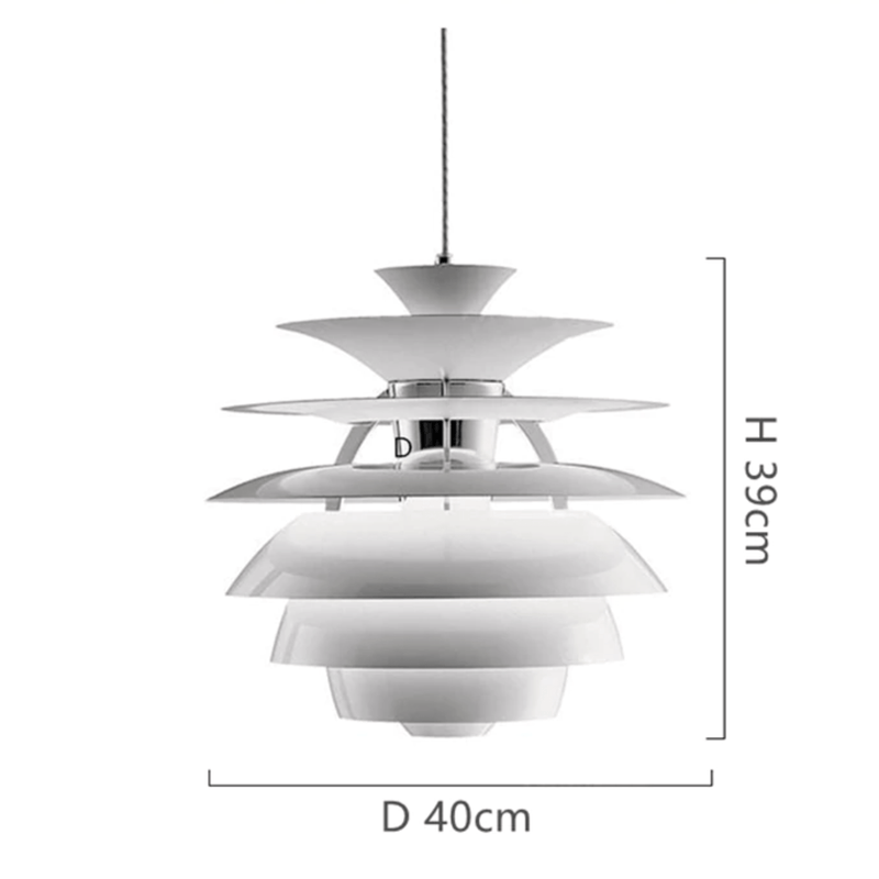 Suspension design LED abat-jour métal de plusieurs formes