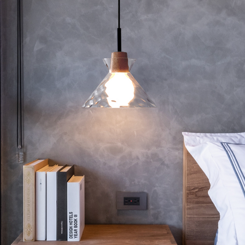 Suspension moderne avec abat-jour en verre Dante