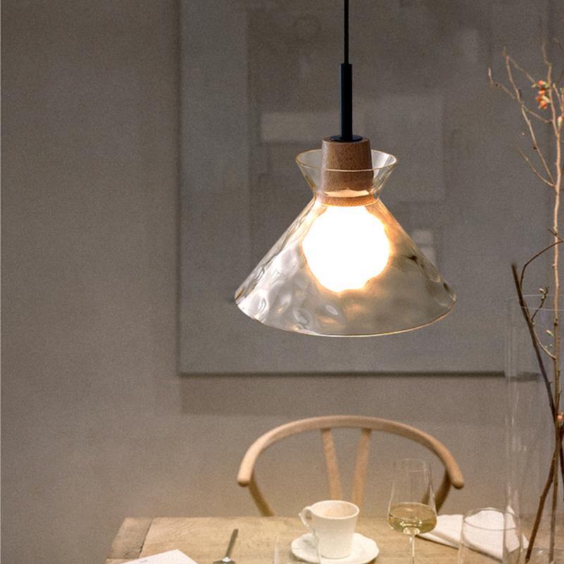 Suspension moderne avec abat-jour en verre Dante