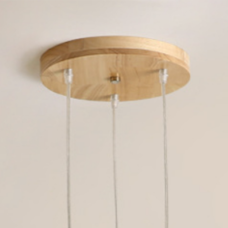 Suspension scandinave avec abat-jour conique et en bois Avi