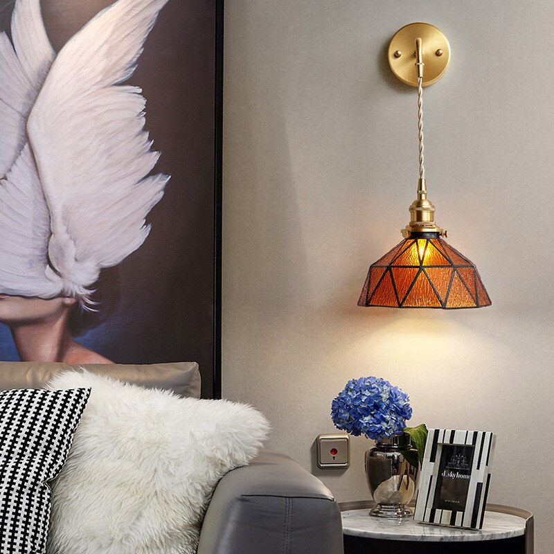 Suspension moderne LED avec des triangles en verre Ione