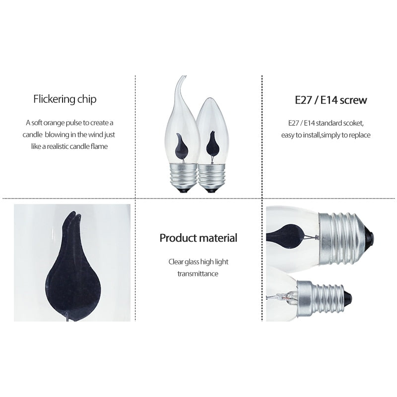 Ampoule E27 à LED de 3W ovale