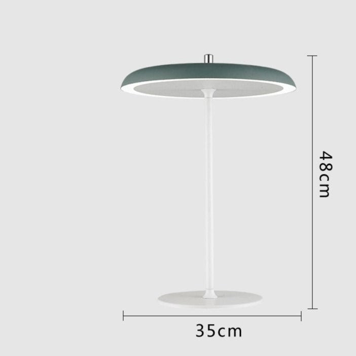Lampe à poser design LED en métal avec abat-jour oval Leyra