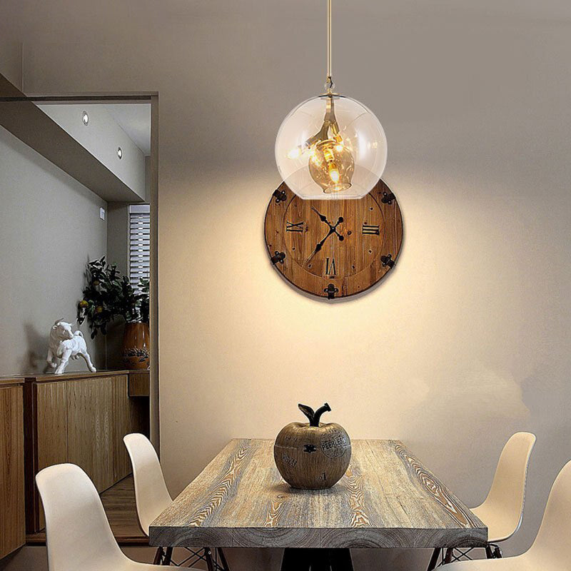 Suspension LED industrielle avec abat-jour en verre Kiria