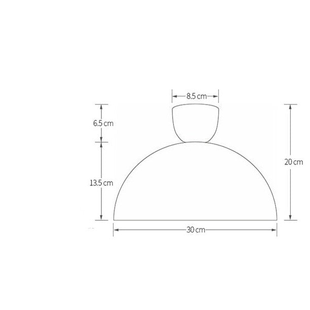 Plafonnier design LED avec abat-jour arrondie Bronx