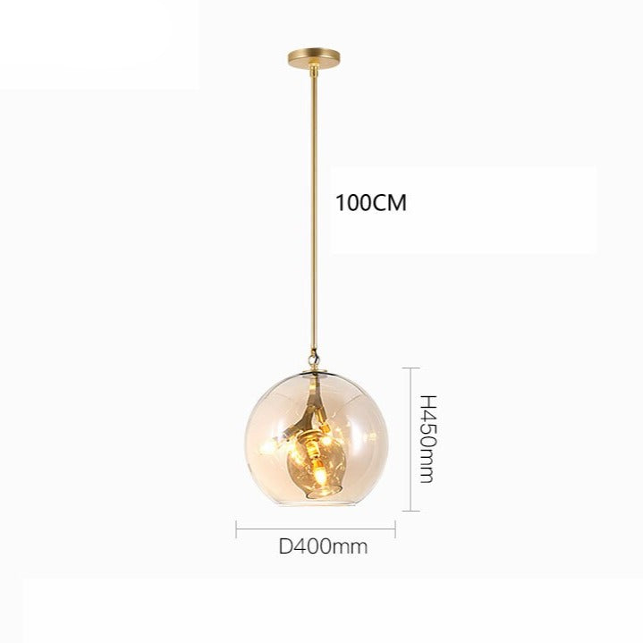 Suspension LED industrielle avec abat-jour en verre Kiria