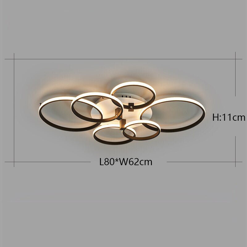 Plafonnier moderne avec anneaux LED Vexler