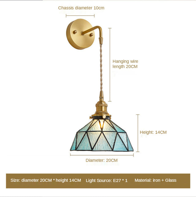Suspension moderne LED avec des triangles en verre Ione
