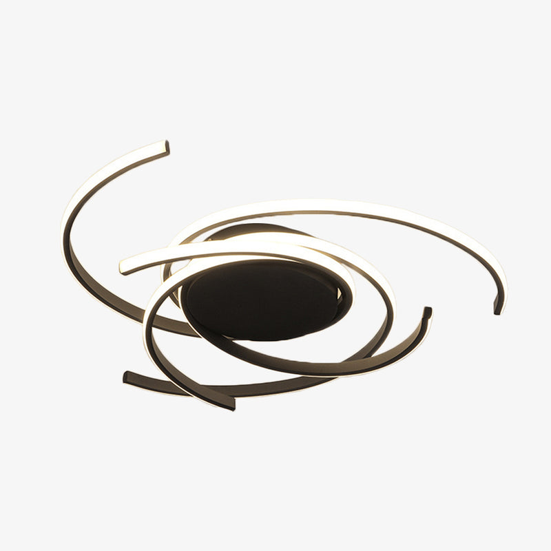 Plafonnier design LED avec des semi-cercles entrelacés Dilia