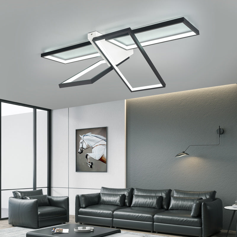 Plafonnier design LED aux formes rectangulaires Tary