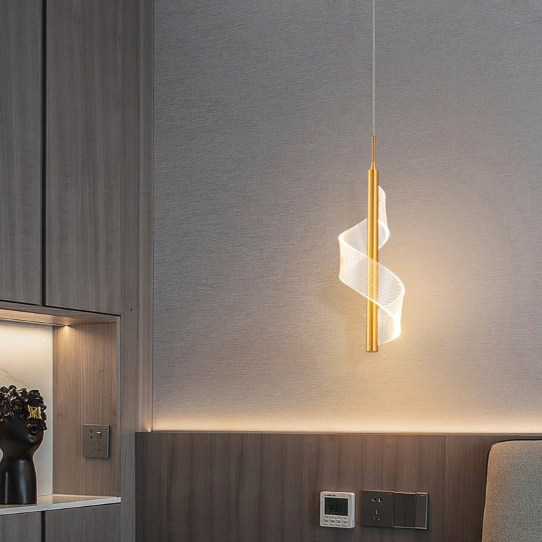 Suspension design LED minimaliste avec lumière ondulé Steal