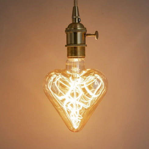 Ampoule coeur à incandescence filament spiral vintage 4W à LED Edison