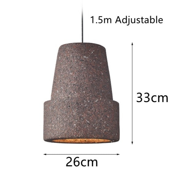 Suspension moderne avec abat-jour style pierre Kery