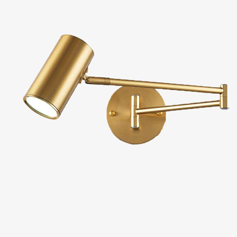 Applique murale design LED avec sport dirigeable en métal doré ou noir Light