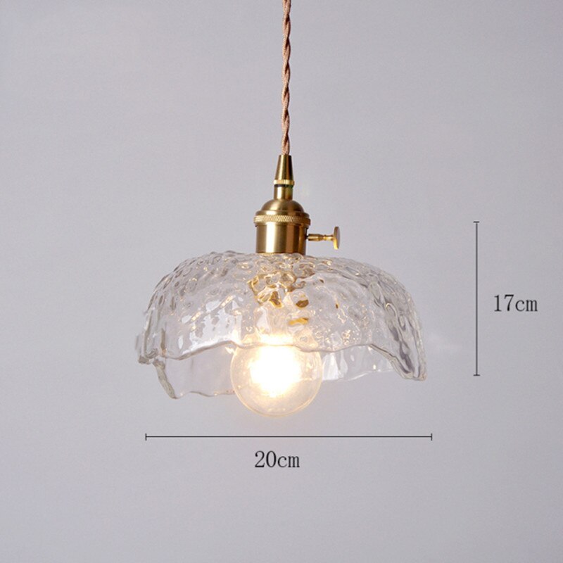 Suspension vintage LED avec abat-jour en verre Finnian