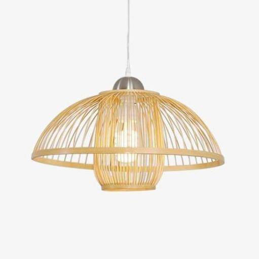Suspension en bambou naturel Wicker