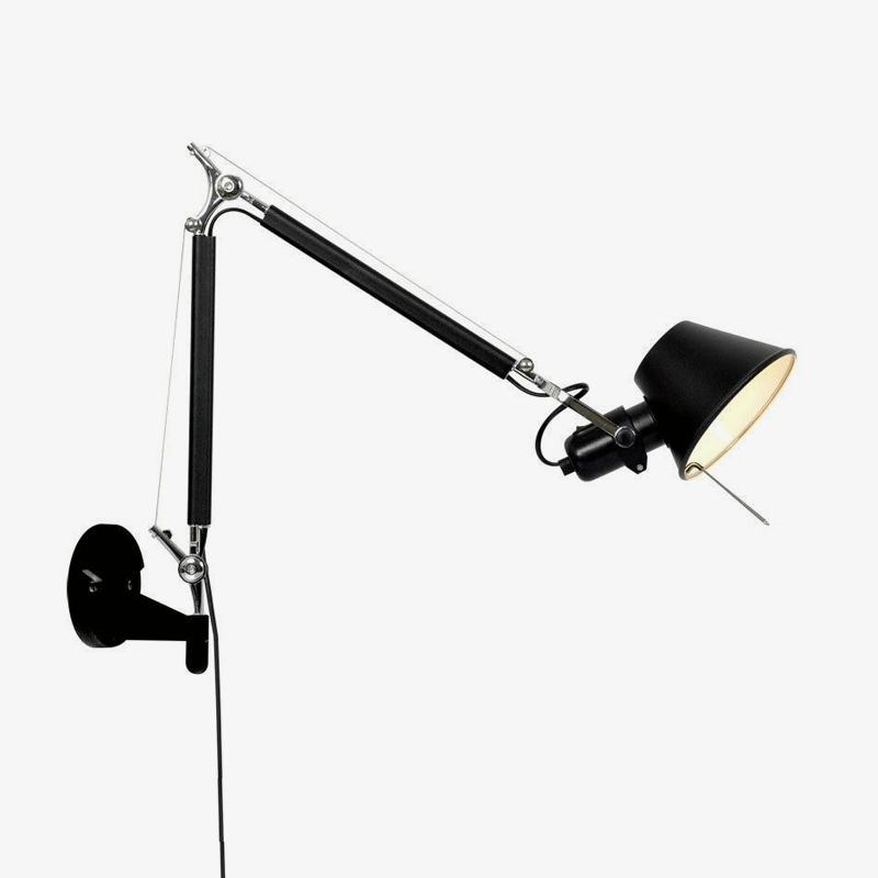 Applique murale bras articulé avec lampe American