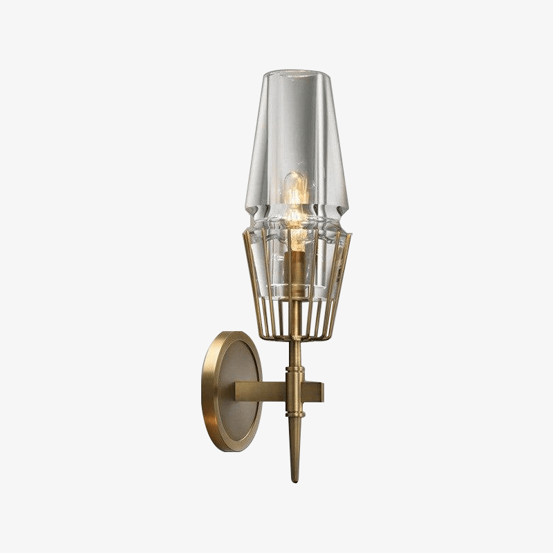 Applique murale design et moderne LED avec verre en forme triangulaire Sconce