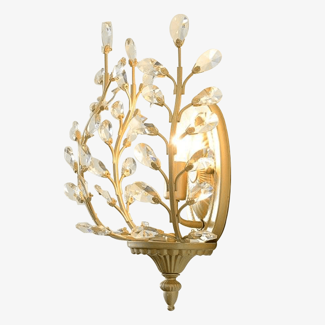 Applique murale fleuri en cristal