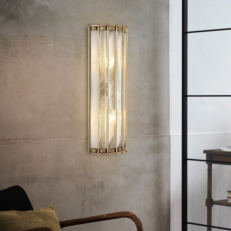 Applique murale moderne cylindrique en verre luxury Mylia