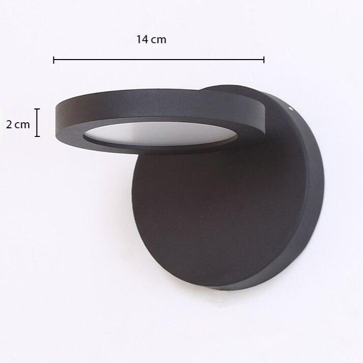 Applique murale moderne LED style poudrier en métal Clover