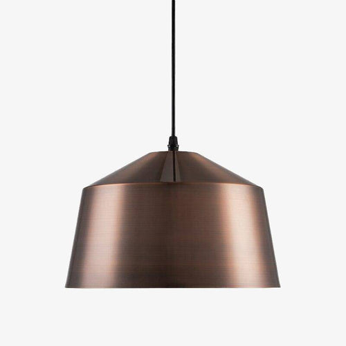 Suspension design LED avec abat-jour cuivré style Loft