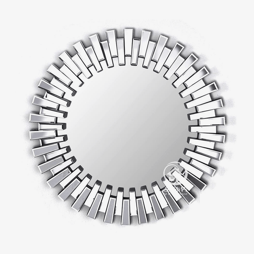 Grand miroir rond mural soleil Console