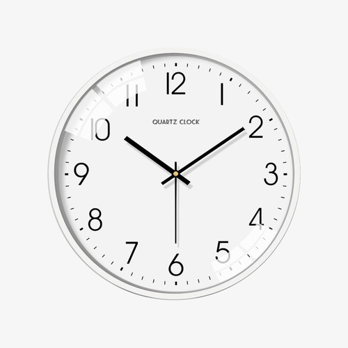 Horloge murale moderne ronde blanche Silent