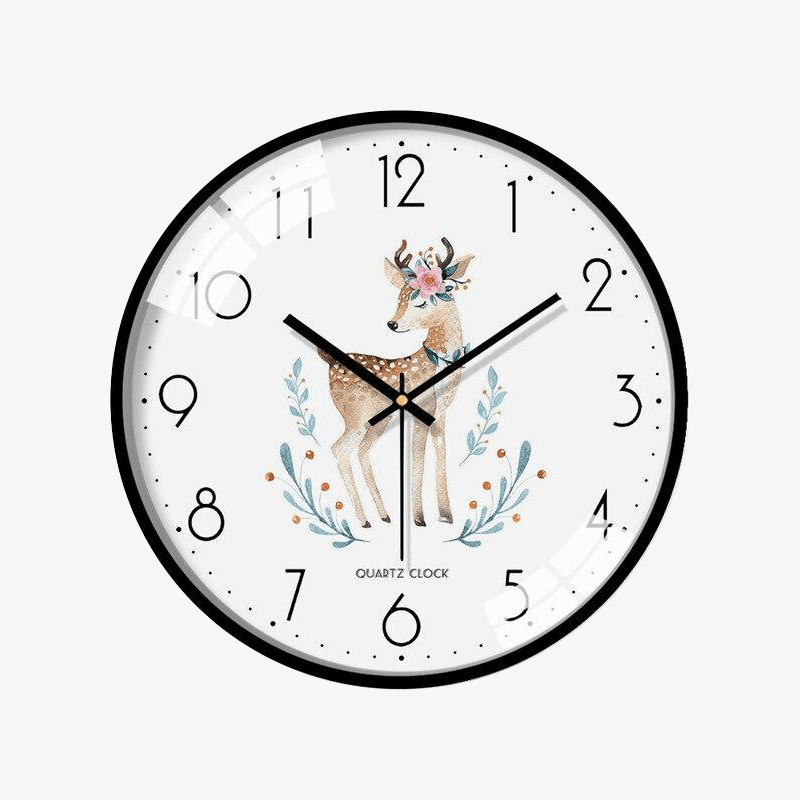 Horloge murale ronde blanche aux motifs Sulli C