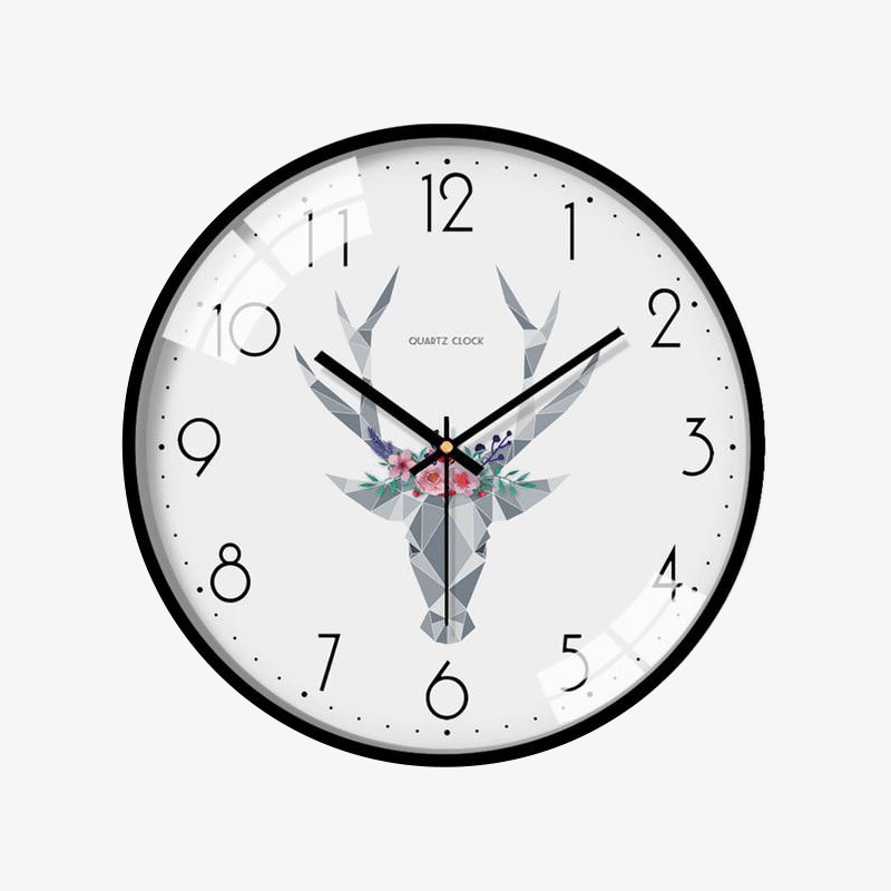 Horloge murale ronde blanche aux motifs Sulli F