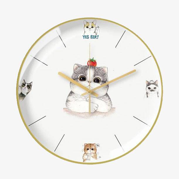 Horloge ronde colorée en métal avec chatons 30cm Creative