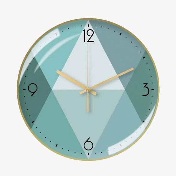 Horloge ronde verte en métal 30cm Creative