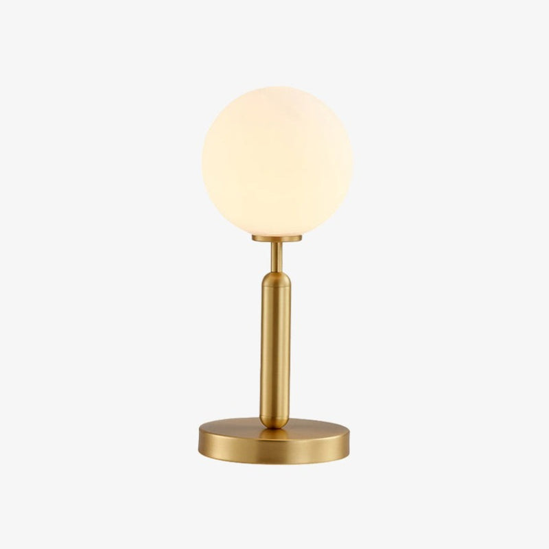 Lampe à poser avec lumière ronde et base dorée Ivy
