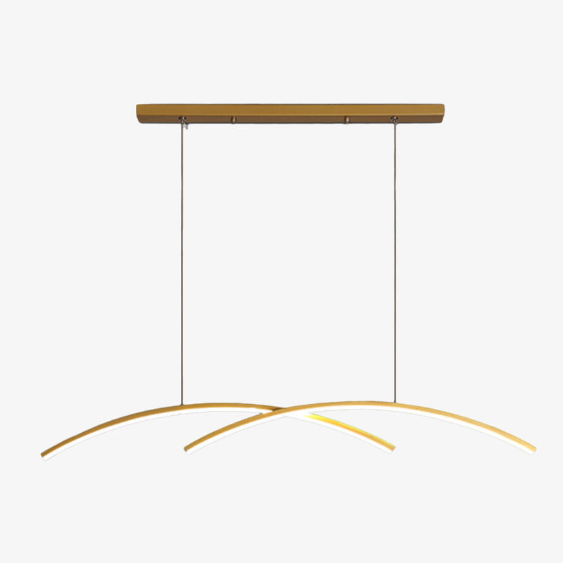 Lustre design LED en forme d'arc métallique Roxanna