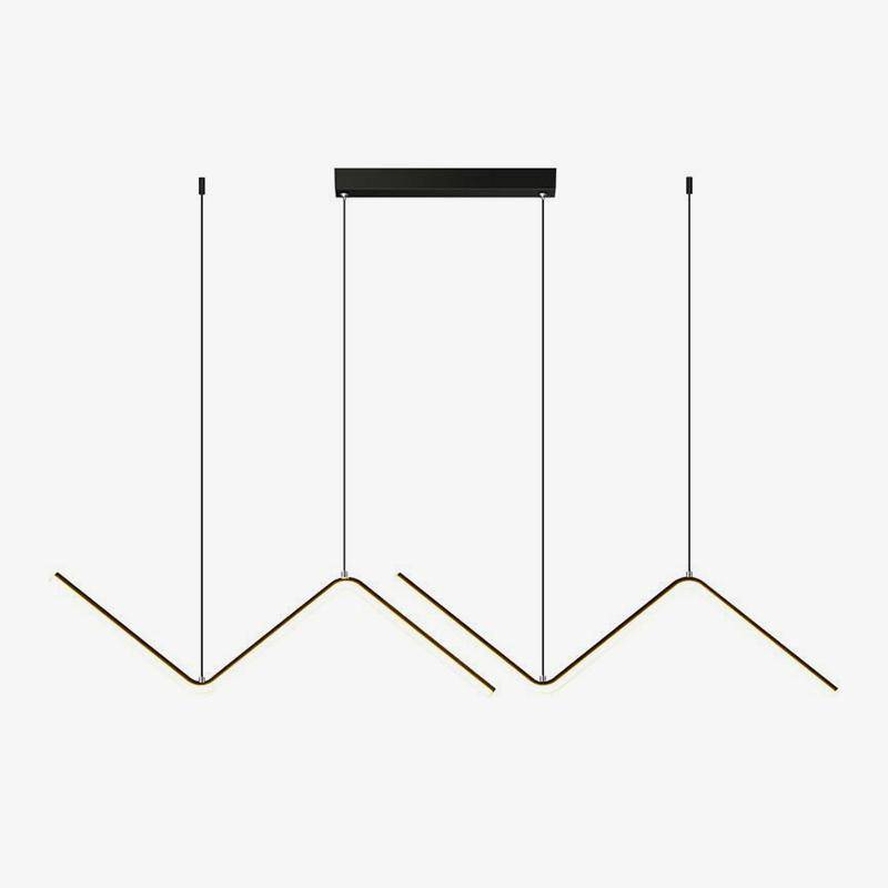 Lustre design LED en métal avec formes triangulaires modernes