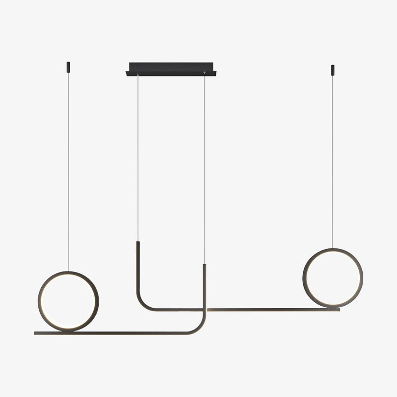 Lustre design LED style parcours en métal Lais