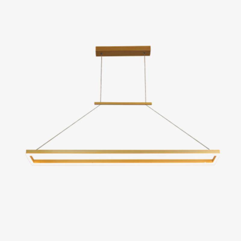 Lustre design moderne LED arrondi en métal doré ou marron Lofty