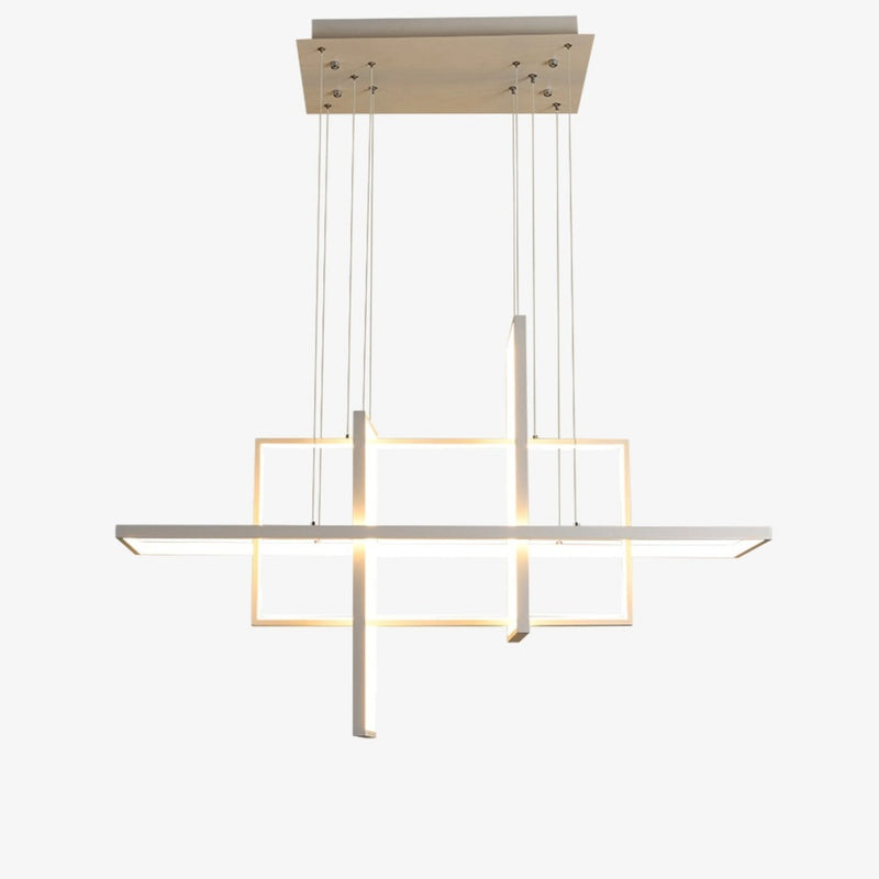 Lustre moderne rectangulaire et métallique Nikole