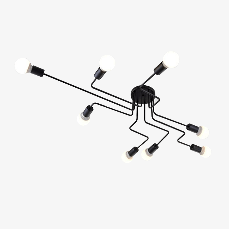 Plafonnier design à LED avec plusieurs bras