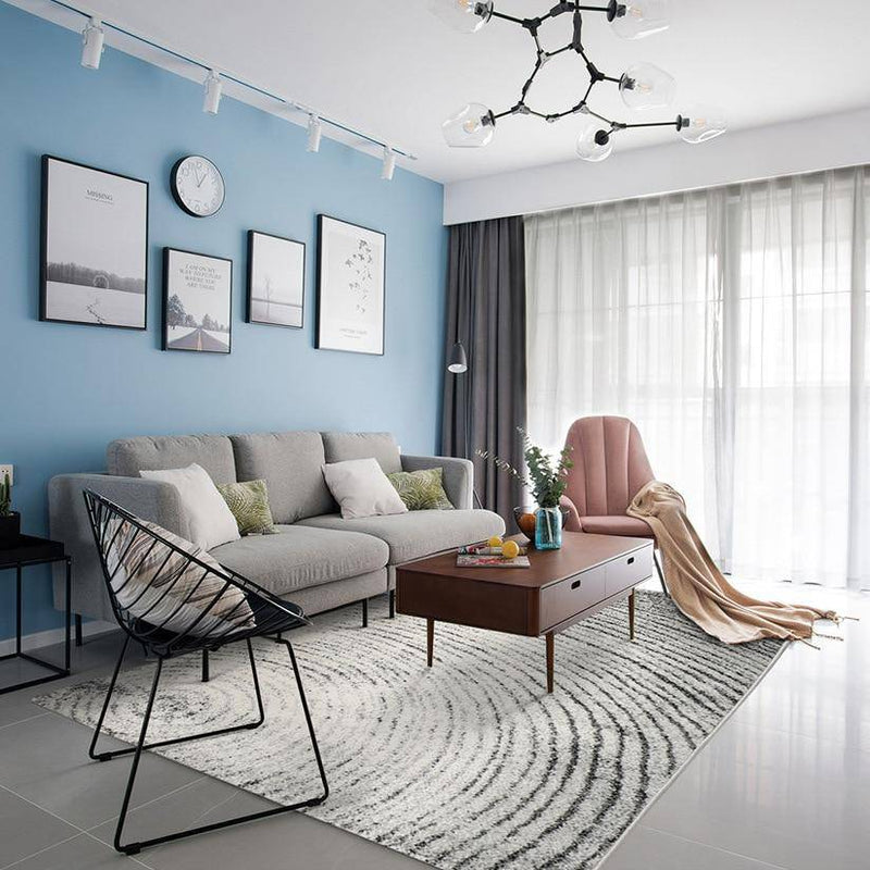 Tapis rectangle moderne aux formes abstraites Vassily B