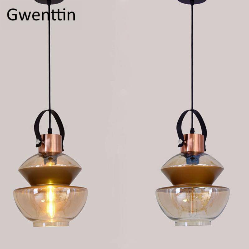 Suspension LED design formes en verre industriel