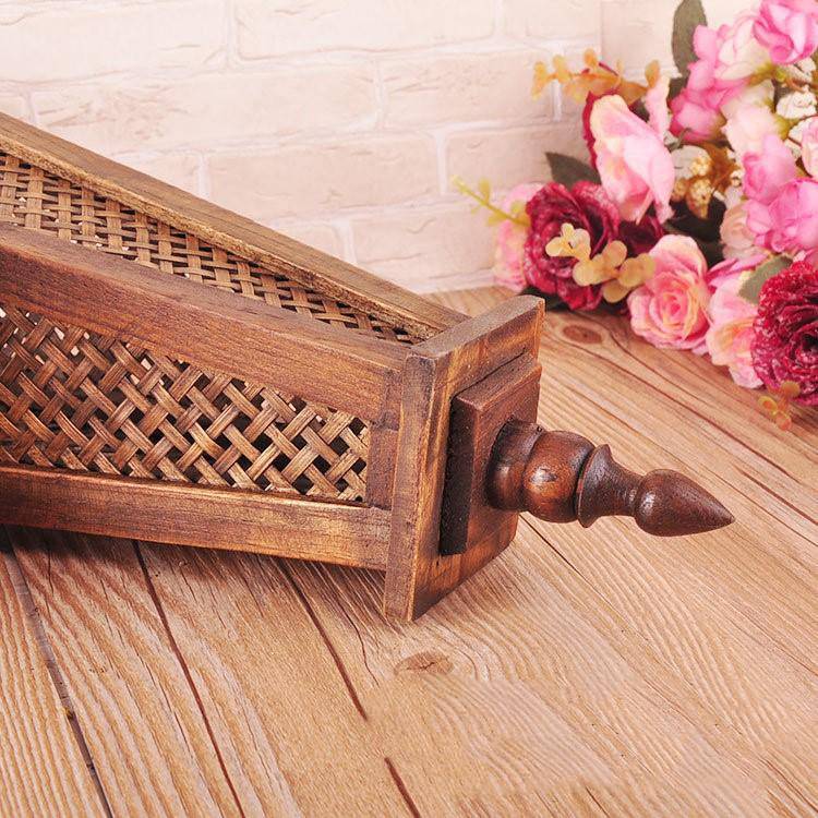 Lampe à poser LED en bois au style Asia